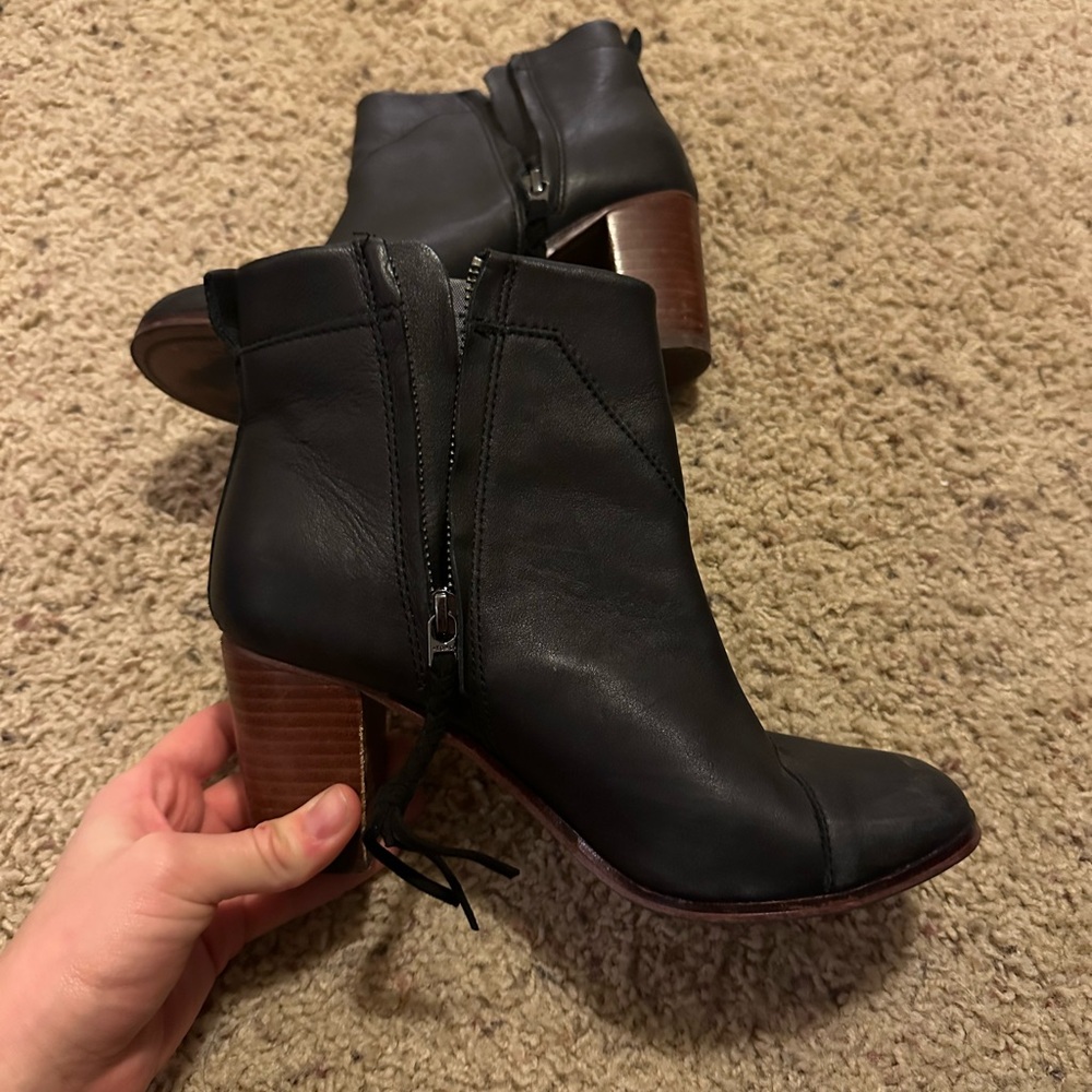 TOMS black booties size 7